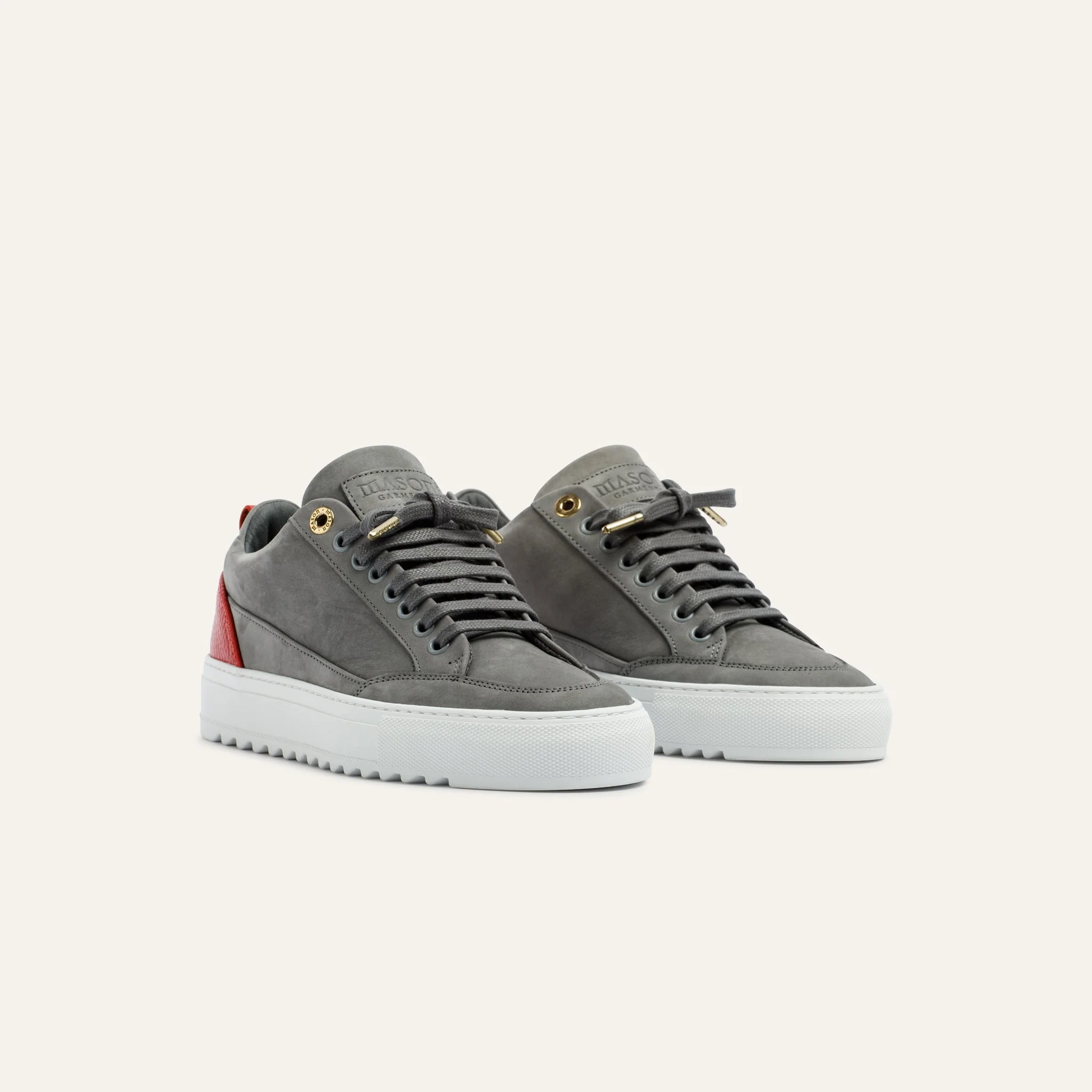 Tia Nubuck Grey Red - Image 2